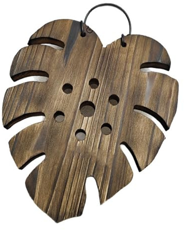 Snorvixre Vaso da parete con felci di corno di cervo e telaio in legno per interni ed esterni, per muschio, viticci, decorazione verticale da giardino, inserto muschio, vaso da parete con telaio in