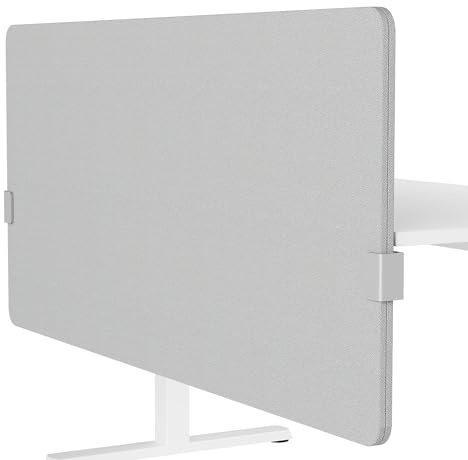 Rheinland Möbel FocusWall HTTW2006 – Akustik-Hintertischwand 2000×600 mm inkl. Tischklemmen – Schreibtisch Trennwand – Made in Germany