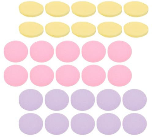 GALPADA Almohadillas de Limpieza Facial Esponja Comprimida 108 Piezas Medianas para Mujer Uso Diario 9 Sets Colores Amarillo Rosa Morado