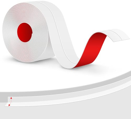 Yalisite Dichtungsband Selbstklebend Wasserdicht, 5m*2.2cm,Weiß | PVC, Anti-Schimmel, Anti-Leck, Für Badezimmer, Küche, Dusche, Toilette und Wandecke