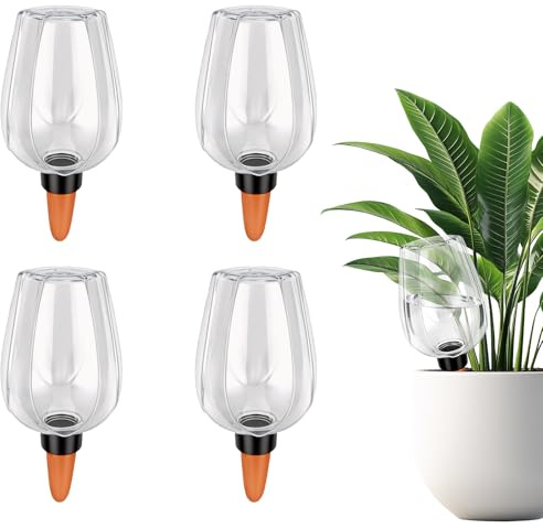Bewässerungskugeln für Pflanzen 4 Stück Selbstbewässerung Bewässerungskugel Automatische Pflanzenbewässerung für Zimmer Balkon Gartenpflanzen und Urlaub