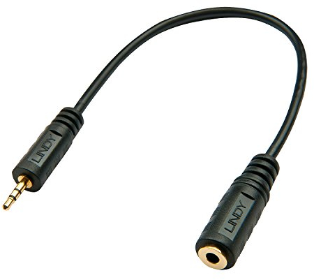 Lindy 35698 Cavo audio Jack premio premium 2,5 mm maschio vers 3,5 mm femmina, 20 cm