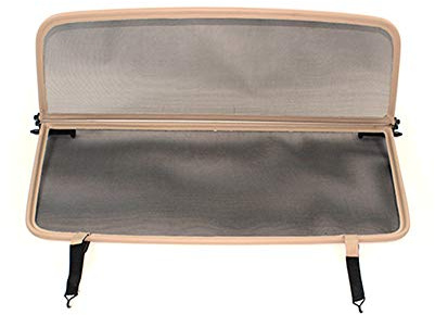 Tief-Tech Windschott für VW Käfer (1968-1979) - Klappbar - mit Schnellverschluss - Beige | Windabweiser | Windblocker | Wind Deflector
