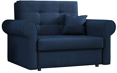 Mirjan24 Schlafsofa Viva Silver I mit Bettkasten, Sofa mit abgerundete Armlehnen, einsitzer Polstersofa mit Schlaffunktion inkl. Kissen, Bettsofa, Farbauswahl, Wohnlandschaft (Mono 241)