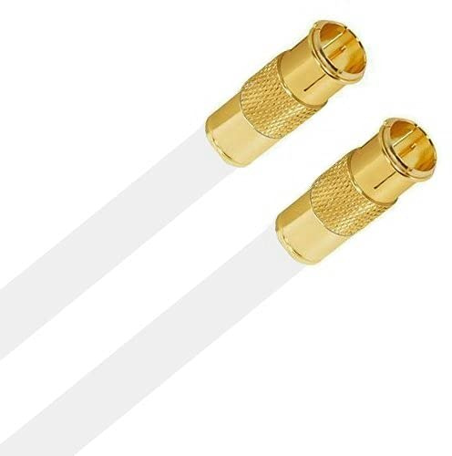 Sat Kabel Fritz!Box Cable Vodafone Kabel Kabelanschluss Anschlusskabel Satkabel Koaxkabel TV Kabel Satanschlusskabel Fernsehkabel 4K 8k UHD 7mm 135dB (3 Meter, Gold Schnellstecker Gerade-Gerade)