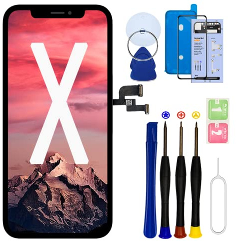 para iPhone X reemplazo de Pantalla 5.8 Pulgadas, Pantalla táctil 3D y Pantalla LCD digitalizador, A1902, con Herramientas de reparación Completas y Protector de Pantalla. (5.8 Pulgadas)
