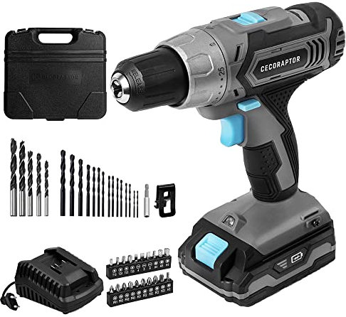 Cecotec Trapano avvitatore e perforatore a batteria CecoRaptor Perfect Drill 2020 Advance. Batteria 20 V e 2000 mAh, Velocità senza carica 1550 giri/min, Coppia massima di 46 Nm, 25+1 posizioni