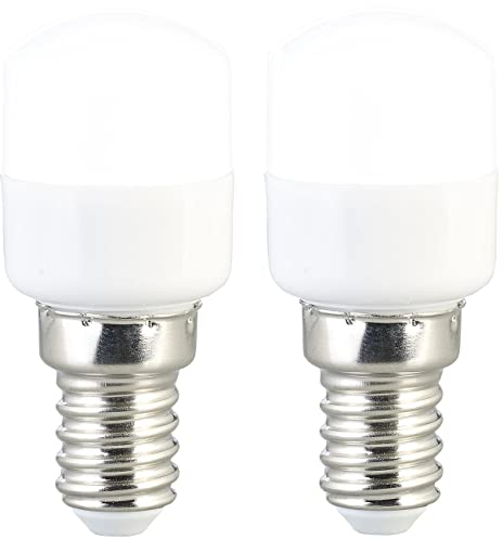 Luminea LED-Mais E14 kaltweiß: 2er-Set LED-Kühlschranklampen, E14, T25, 150 lm, 2 W, tageslichtweiß (Mais tageslichtweiss, Lampen tageslichtweiß, Einbaustrahler)