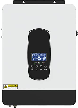 SOGTICPS 3KW Solar-Hybrid-Wechselrichter DC24V zu AC230V, netzunabhängiger Reiner Sinus-Wechselrichter mit 80A MPPT Solar-Ladegerät + AC-Ladegerät, max PV 3000W DC130-430V Eingang
