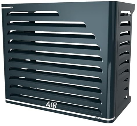Box Air Klima Cover Clima Curve L Anthracite – Cache Climatiseur Extérieur « Premium » en Aluminium Composite Design Arrondi, Supports INOX Réglables, Installation Murale, Protection Grande Unité