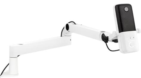 Elgato Wave:3 Mikrofon mit Mic Arm Low Profile, voll einstellbar mit Kabelkanal, ideal für Podcasts, Streaming, Gaming, Homeoffice, kostenlose Mixing-Software, Plug & Play für Mac, PC