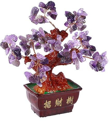 Abaodam Natürliche Kristallblumen Im Topf Dekoration Aus Amethyst Für Wohnzimmer Büro Hochzeiten Und Potted Plants Zur Steigerung des Wohnambientes