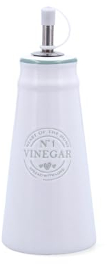 Quid Ozon Vinagrera Blanca Cerámica 7,6x7,6x19cm Dolomita