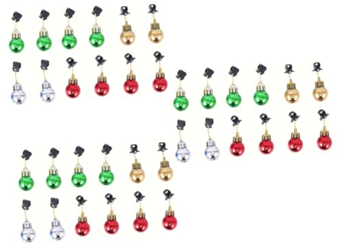 Cabilock 36 STK Weihnachtsanhänger Roter Bartclip Christbaumschmuck Bart-anhänger Goldene Haarspangen Weihnachtliche Gesichtsdekorationen Bartschmuck Mann Geschenk Scheinen