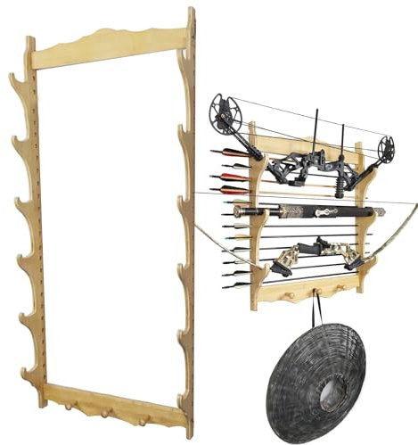 Schwerthalter, Schwert-Display, Wandhalterung, Holz, Katana-Ständer, 6-Stöckiges Samurai-Präsentationsregal, Zauberstabhalter, Schwert-Wandaufhänger Für Katana-Schwert, Flöte, Angelruten, Lichtschwer
