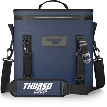 Thurso Surf Soft-Kühltasche für 24 Dosen, tragbare Eiskühltasche, 48 Stunden Isolierung, auslaufsicher und luftdicht, wasserdicht, mit Reißverschluss, schwimmender Strandkühler für Reisen, Camping