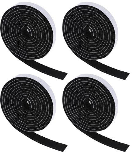 Giantree 4 Pcs Felt Strip with Adhesive Backing, Non Slip Felt Furniture Pads Cuttable Felt Tape for Protecting Furniture Surfaces Chair Wall Hardwood Floor (1/2 x 60 Inches, Black)
