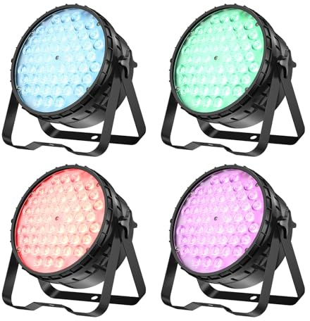 BETOPPER Discokugel LED 200W Par Bühnenlicht 54x4W mit RGBW 4-in-1 4P | DMX512 Leichte Stroboskop Discolicht Partylicht mit Moving Head Effekten, für DJ Party Deko Hochzeit Club Bars Show