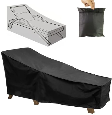 Cubierta para tumbona de jardín impermeable, lona Oxford 210D para muebles de jardín, funda de tela protectora para tumbona