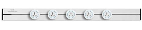 SXYKXYDL Prise Murale sur Rail, Prise Haute Puissance 8000 W avec Adaptateur Universel Mobile 13 A, Convient pour la Cuisine et Le Bureau, blanc-100 cm