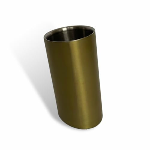 Refroidisseur de bouteilles et seau à champagne | Refroidisseur à vin / à champagne - Seau à glace en acier inoxydable à double paroi | Isolé et inoxydable | Aspect doré | 18 cm de hauteur | Idée