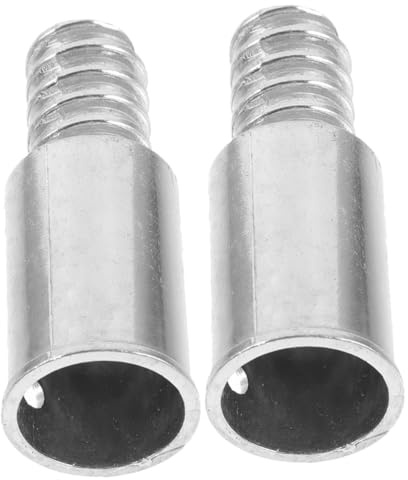 Garneck 2PCS Metal Threaded Tip Connector for Pole Adapter, Compatible American Thread Broom Handles and Telescopic Poles, Replacement Handle Tips for Household Cleaning Tools
