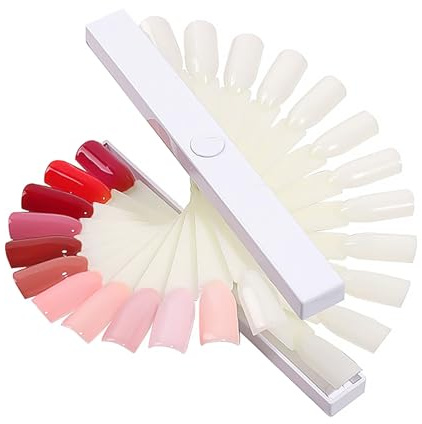 Beavorty Expositor de Uñas Giratorio Colores Soporte Resistente para Muestrario Esmalte para Salones y Práctica de Nail Art