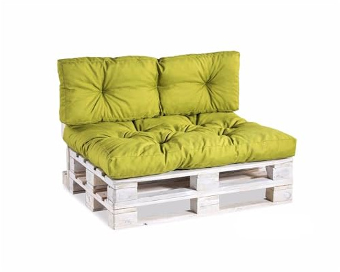 Gutekissen® Cojines para palets Cojines para palets PPI (Respaldo 120x40, gesteppt Color Lima)