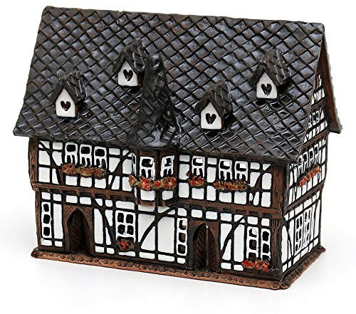 ***Keramik-Lichthaus - Schotten Rathaus - HandArt - Detailgetreu nachgebildet und Handbemalt - Maße: ca. 16 x 9 x 13 cm