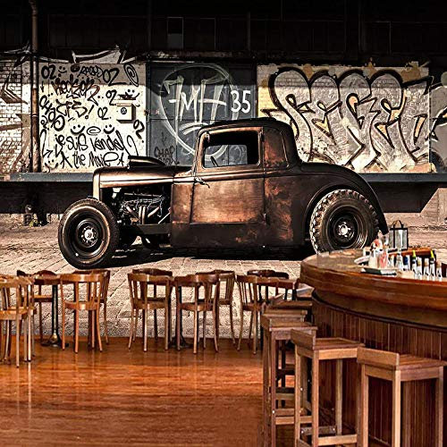 Fototapete Retro Oldtimer 450x300 cm Vlies Wand Tapete Moderne Wanddeko Wohnzimmer Design Tapete Schlafzimmer Wandbilder Büro Flur Wand Dekoration