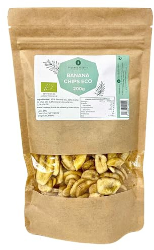 PLANETA HUERTO | Chips de Banana ECO 200 g - Crujientes Chips de Plátano Ecológicos