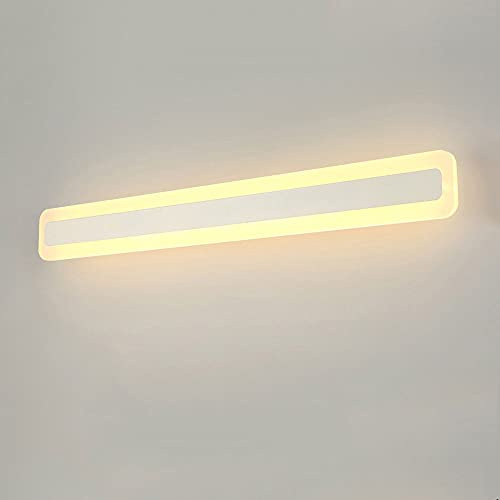 Lichtsse LED 24W Badleuchte Spiegellampe 1920Lumen 80CM 230V 3000K IP44 Spiegelleuchte Badlampe Warmes Licht Badezimmer Schrankleuchte Badspiegelleuchten Wandlampe Wandleuchte aus Acryl Kein Flimmern