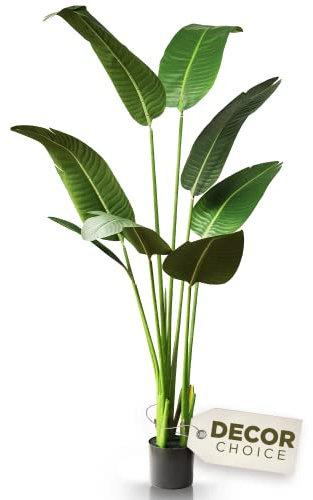 Bird of Paradise - Pianta artificiale alta, piante alte per decorare il soggiorno, piante artificiali da interno, piante finte alte per interni, piante finte alte per interni, banano, pianta di banana