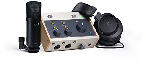 Universal Audio Volt 276 Studio Pack zum Aufnehmen, Podcasten und Streamen mit USB-Interface, Mikrofon, Kopfhörer, umfangreichem Audiosoftware-Paket