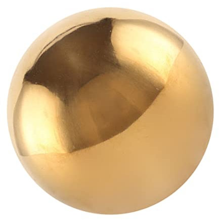 YARNOW Goldene Dekokugel Garten 20Cm Golden Garden Sphere Mirror Gazing Ball Polished Stainless Steel Reflective Globe Outdoor Hollow Ball for Gardens Ponds Home Decor Kupferkugel