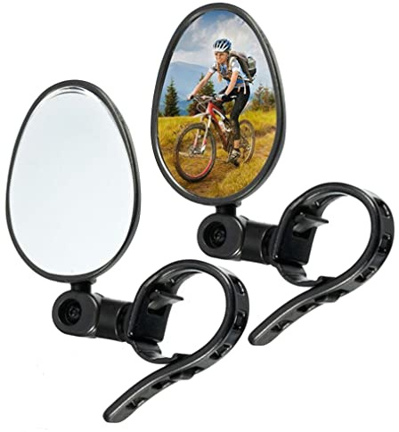 PengGengA Fahrrad Rückspiegel 2 Stück 360° Verstellbar Multifunktional Oval Fahrrad Spiegel für Straßenfahrrad, Elektrofahrrad