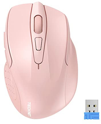 TECKNET Pro Wireless Mouse, 4000 DPI, 2.4G Ergonomic Optical, 6 Buttons, 24-Month Battery Life, 6 Adjustment Levels, 36-Month Warranty - for Laptop, Windows, Chromebook