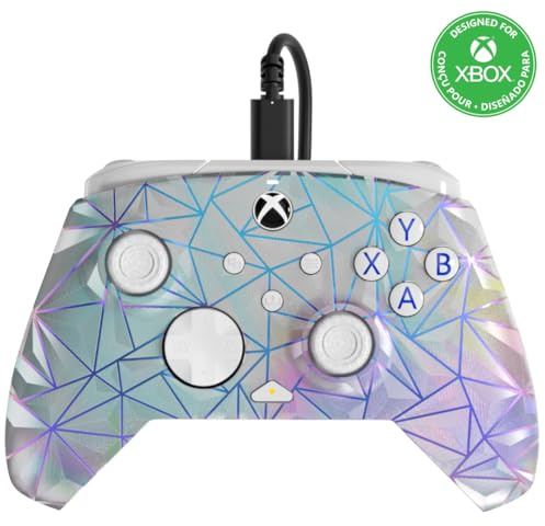 PDP Gaming REMATCH Advanced Wired Controller for Xbox Series X|S/Xbox One/PC, Customizable, App Supported - Frosted Diamond (Amazon Exclusive)