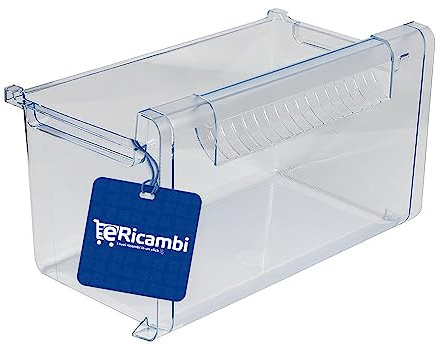 eRicambi®, Cajón Contenedor Inferior Congelador, Compatible con Bosch Siemens Neff, Dimensiones: 392x214x196 (mm) Modelos compatibles: KIV32V KIV34A