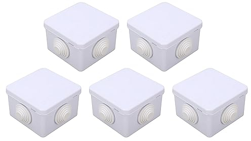 5Pcs Waterproof Cable Box Set IP55 Rated Outdoor Junction Wire Boxes with Dust Resistant Design