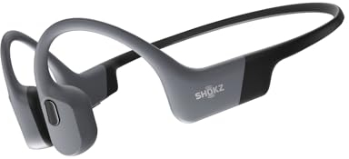 SHOKZ OpenSwim Pro Bone Conduction Sports Headphones, IP68 Waterproof Open-Ear Wireless Earphones with Bluetooth 5.4, 32GB of MP3 Storage, Noise Cancelling Mics, 9h Playtime for Running, Swimming-Grey