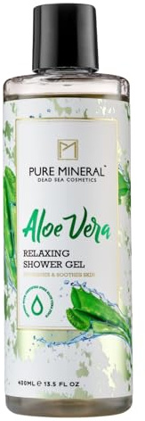 PURE MINERAL - Gel Douche à l'Aloe Vera - 400ml | Le gel douche à aloe vera nettoie délicatement et laisse la peau fraîche, douce et agréablement parfumée.