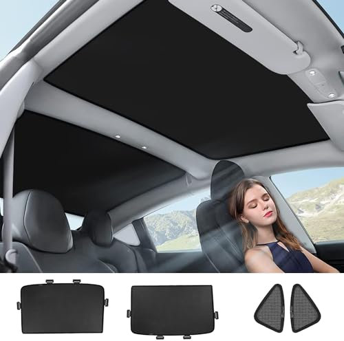 Arcoche Parasol para Tesla Model 3 2018-2025 Highland, Aislamiento térmico y protección UV, Accesorios de Parasol de Techo de Vidrio