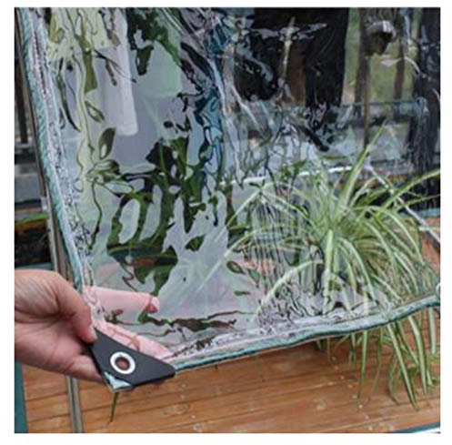 LXLDY Telo Occhiellato Trasparente Protezione Solare Tende da Sole Serra Vegetale Telone in PVC Usato for Giardino, Magazzino, Padiglione, 2 Spessori, 20 Specifiche (0.3mm,1x2m)