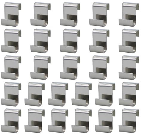 REBECASKYENS 27 Pcs Z Clips for Greenhouse Glass Panes, Stainless Steel, Silver