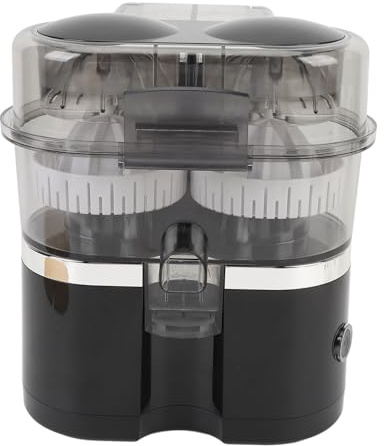 Elektrische Zitruspresse mit Zwei Köpfen, 100 W, 15.000 U/min, Wiederaufladbare Entsafter-Maschine, Tragbare Orangenpresse für Orange, Zitrone, Kiwi, Grapefruit, Leicht zu