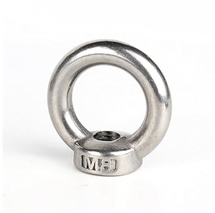 1/2PCS M3 M4 M5 M6 M8 M10 M12 304 Edelstahl Hebeöse Muttern/Schraube Ring Ringschraube Ring Haken Mutter Schrauben(Eye Nut,M3 x2pcs)
