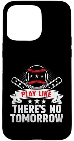 Coque pour iPhone 15 Pro Max Jouez comme il n'y a pas de tomorrow Catcher Pitcher Softball