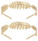 CATOR Lot de 2 bandeaux de déesse romaine pour femmes, bandeaux en or, diadème, couronne de laurier, accessoires pour cheveux, mariage doré, bohème, feuille