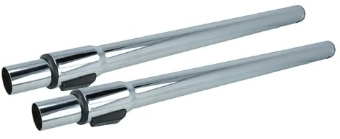 vhbw 2x Tubo aspirador compatible con Dirt Devil DD5510-3, DD5510-2, DD5510-1, DD5510-0 aspiradora - conexión de 32mm, 58-96 cm, cromado
